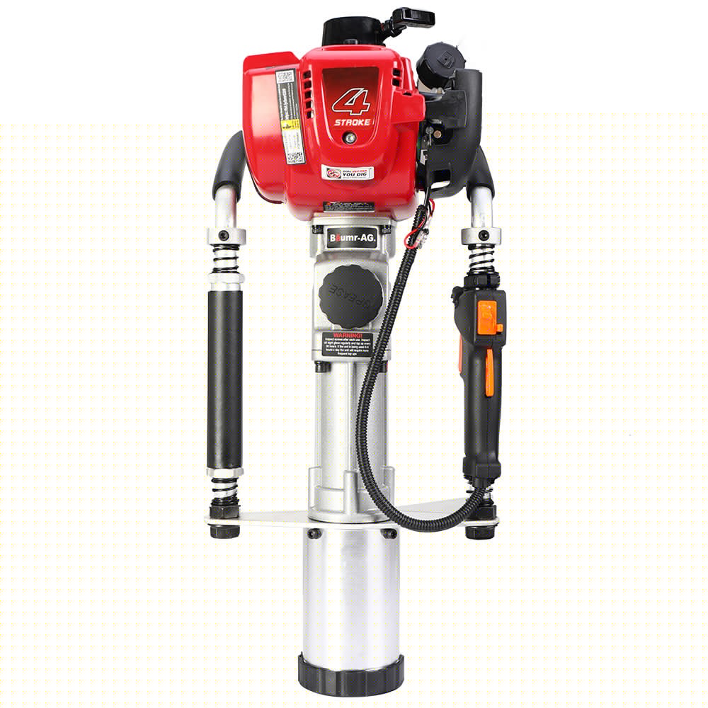 BAUMR-AG 38cc 4-Stroke Petrol Post Driver, with Carry Case & 3 Piling Sleeves