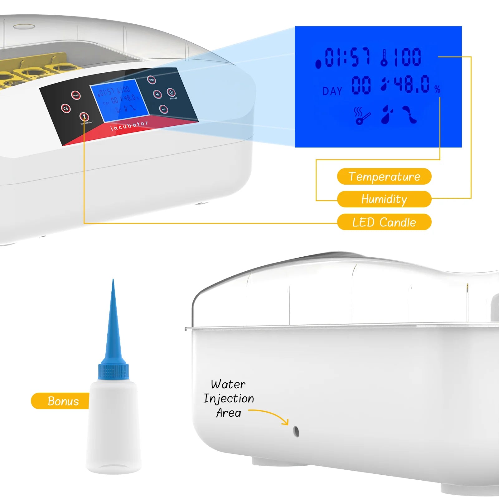 56 Egg Incubator Automatic Turning