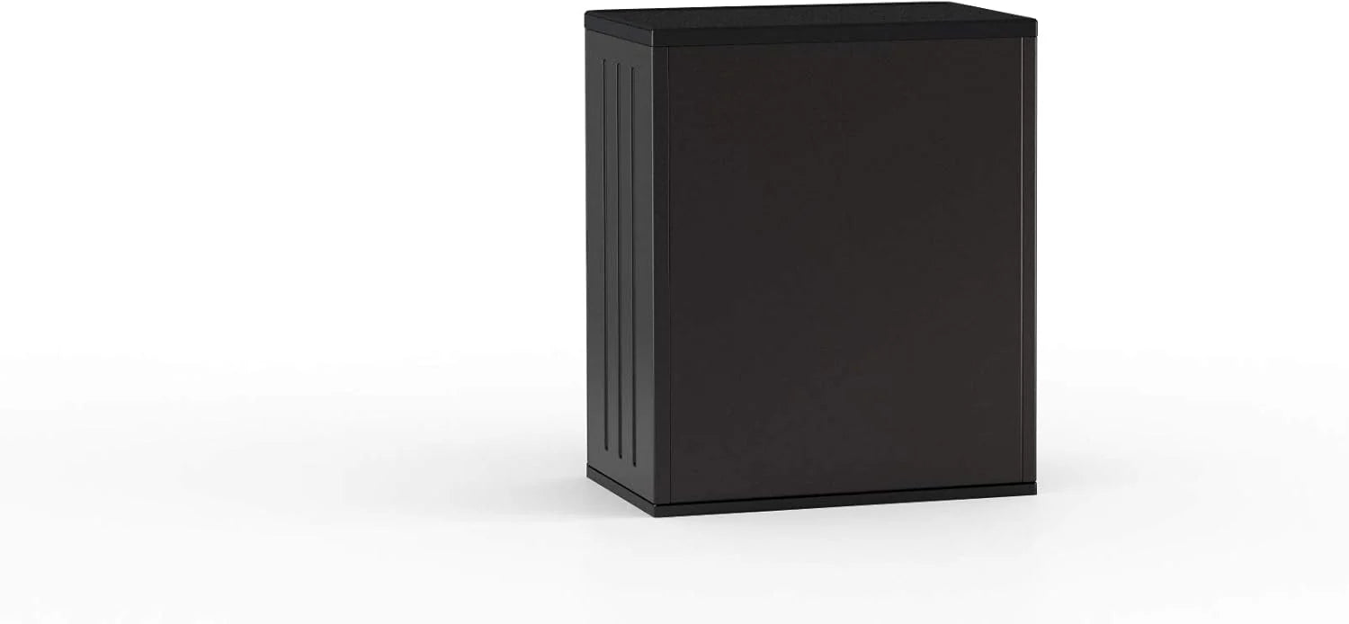 Suncast Commercial Heavy-Duty 9 Cubic Ft. Resin Storage Cabinet with Lockable Handles, Adjustable Metal-Reinforced Shelves for Garage or Workspace, Black, Made in The USA1 pcs
