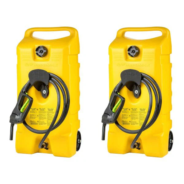 14 Gal Diesel Fuel Tank Container Pump, 2 Pack, Yellow