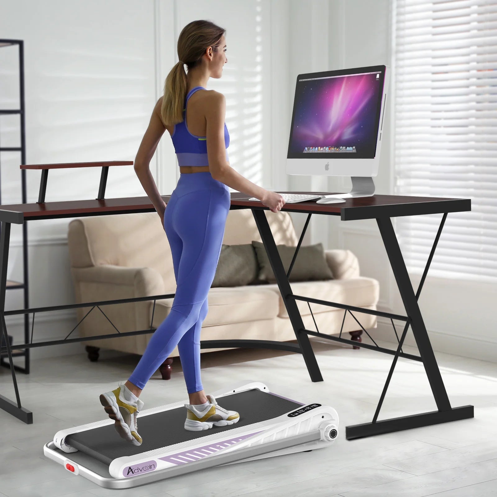 Treadmill Compact Walking Pad White