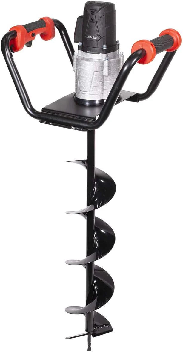 1500W industrial trenching machine enclosure features a soil excavation power head, including a 6-inch digging auger bit kit1 pcs