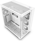 H9 Flow Dual-Chamber ATX Mid-Tower PC Gaming Case – High-Airflow Perforated Top Panel – Tempered Glass Front & Side Panels – 360mm Radiator Support – Cable Management – White1 pcs
