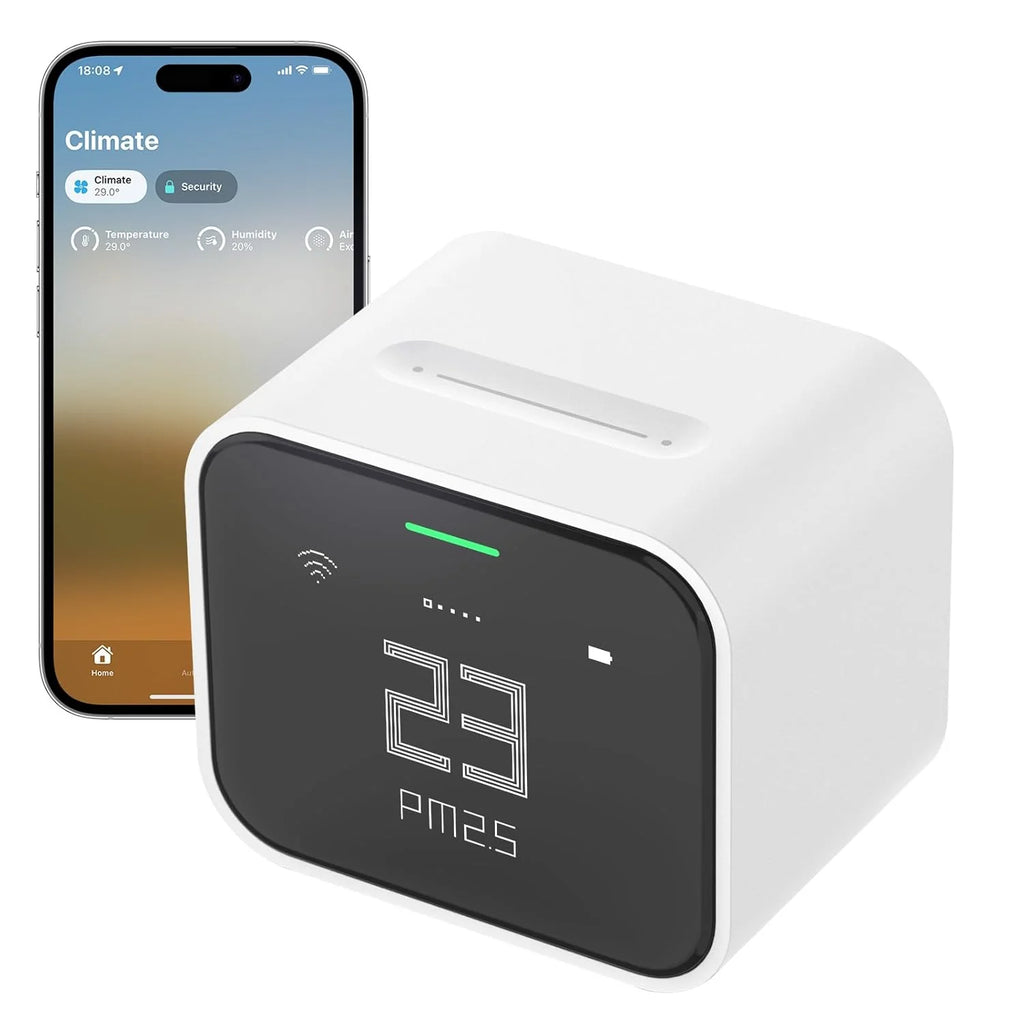 Qingping Air Monitor Lite, Apple HomeKit Compatible Wi-Fi Air Quality Sensor Detects CO2, PM2.5, PM10, Temperature and Humidity1 pcs