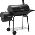 BBQ Charcoal Grill and Offset Smoker, 30'' L, 800 Square Inch, Outdoor for Camping, Black1 pcs