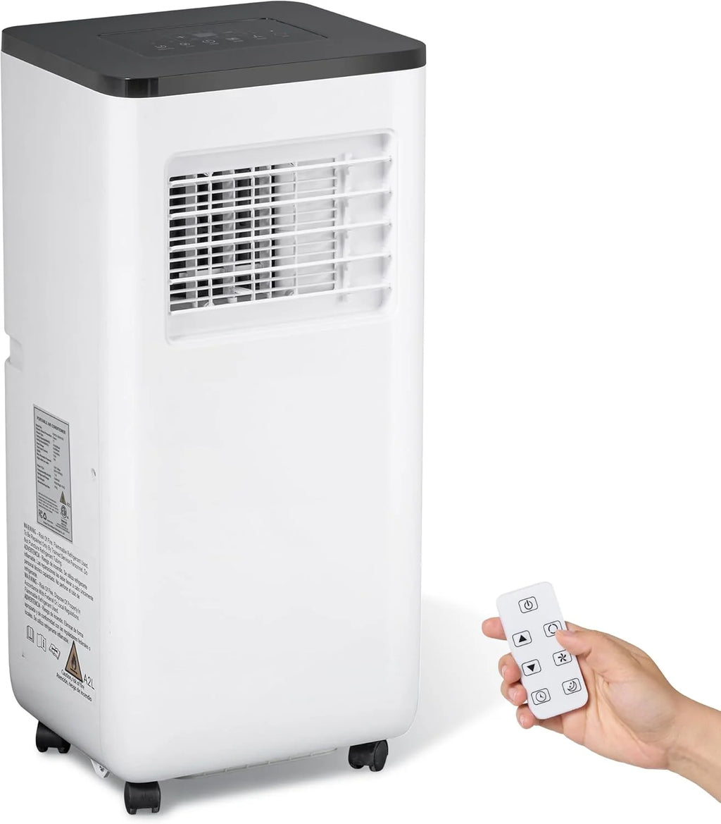 Portable Air Conditioner, 10000 BTU 3-in-1 Cooling, Dehumidifier, Fan with Remote Control, 24H Timer, LED Display, Sleep Function, Child Lock for Home, Office, Bedroom (Window Kit Included)1 pcs
