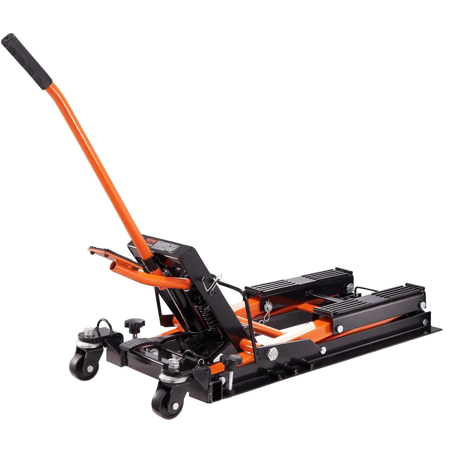 Hydraulic Motorcycle Lift Jack, 1500 LBS Capacity ATV Scissor Lift Jack, Portable Motorcycle Lift Table with 4 Wheels, Hydraulic Foot-Operated Hoist Stand for Motorcycle ATV UTV Powersports1 pcs