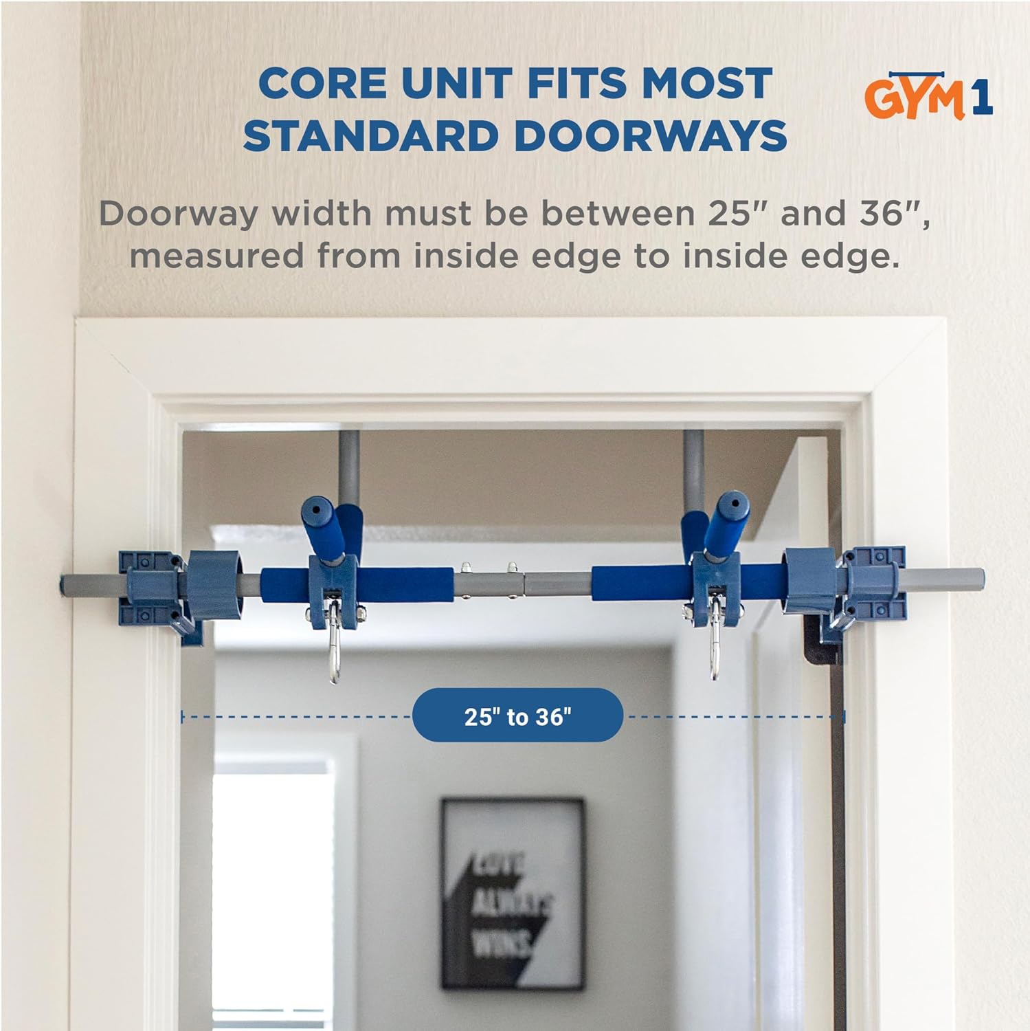 6-Piece Doorway Gym for Kids, includes Door Sensory Swing, Indoor Pull-Up Bar for Adults, Rings, Hanging Trapeze, Ladder & Knotted Rope, Holds Up to 300 Lbs