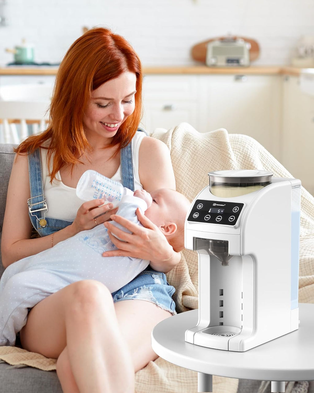 Fast and Customizable Formula Dispenser Machine with Accurate Temperature Control for Baby, Automatic Powder Blending for All Brands of Bottle and Formula, Black/White