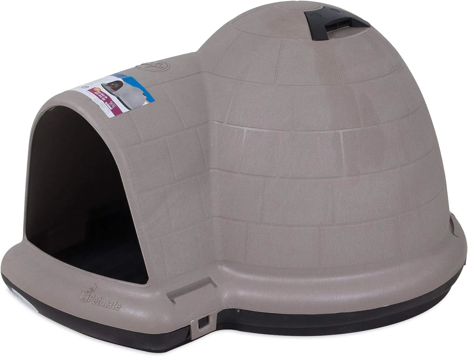 Petmate Indigo Dog House (Igloo Dog House, Made in USA with 90% Recycled Materials, All Weather Protection Pet Shelter) for XL Dogs  90 to 125 pounds, Made in USA