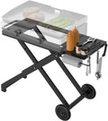 Portable Grill Table for Blackstone 22 Inch 17 Inch Tabletop Griddle Accessories Folding BBQ Table, Outdoor Grill Stand for Blackstone 22" 17" Griddle Stand with Wheels Side Table1 pcs