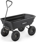 Heavy-duty multi-purpose garbage transfer cart garden cart, equipped with pneumatic tires, capacity 4 cubic feet - 600 pounds load capacity, outdoor wheeled cart, suitable for garden, gardening and landscaping work.1 pcs