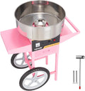 Electric Cotton Candy Machine with Cart, 1000W Commercial Floss Maker with Stainless Steel Bowl, Sugar Scoop and Drawer, Perfect for Home, Kids Birthday, Family Party, Pink1 pcs