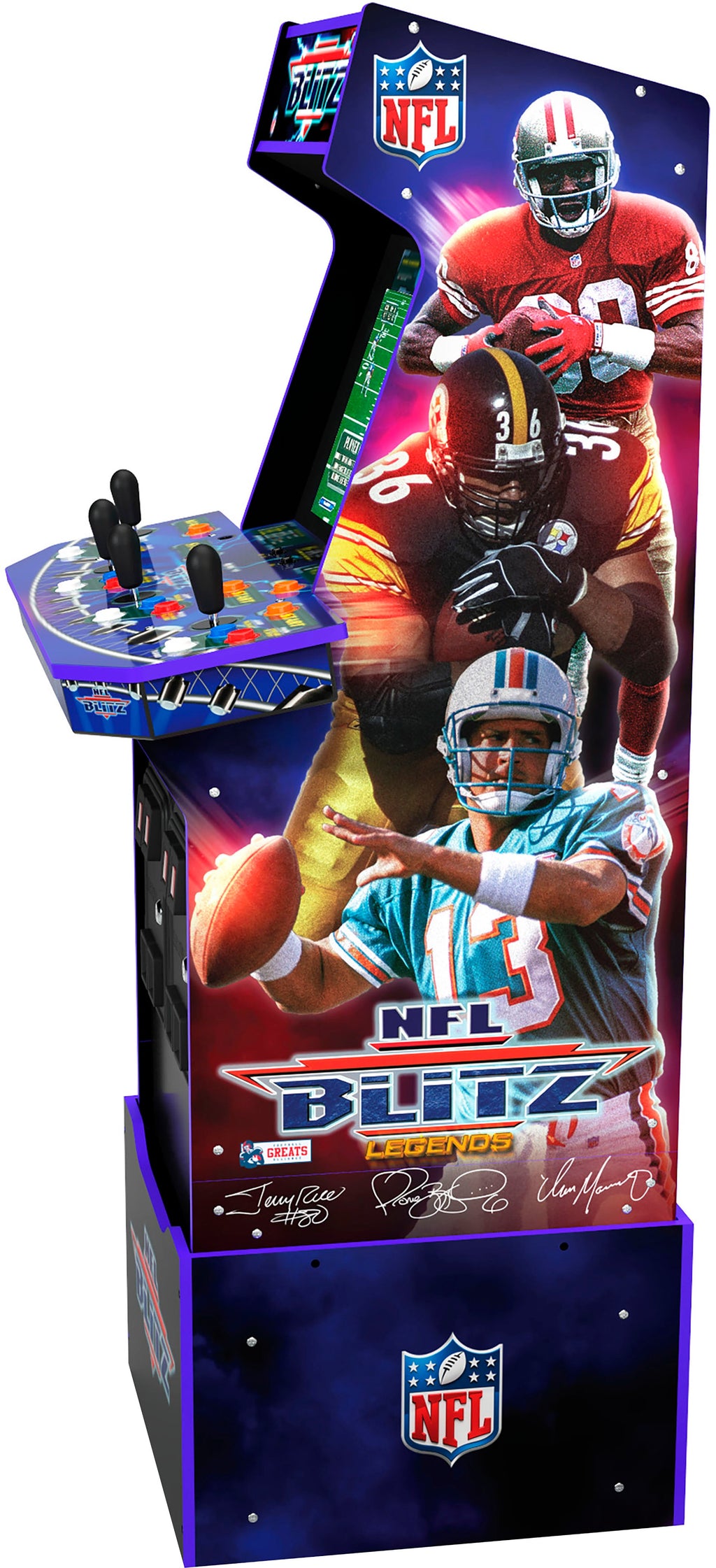 Arcade1Up &ndash; NFL Blitz Arcade with Riser and Lit Marquee &ndash; Multi