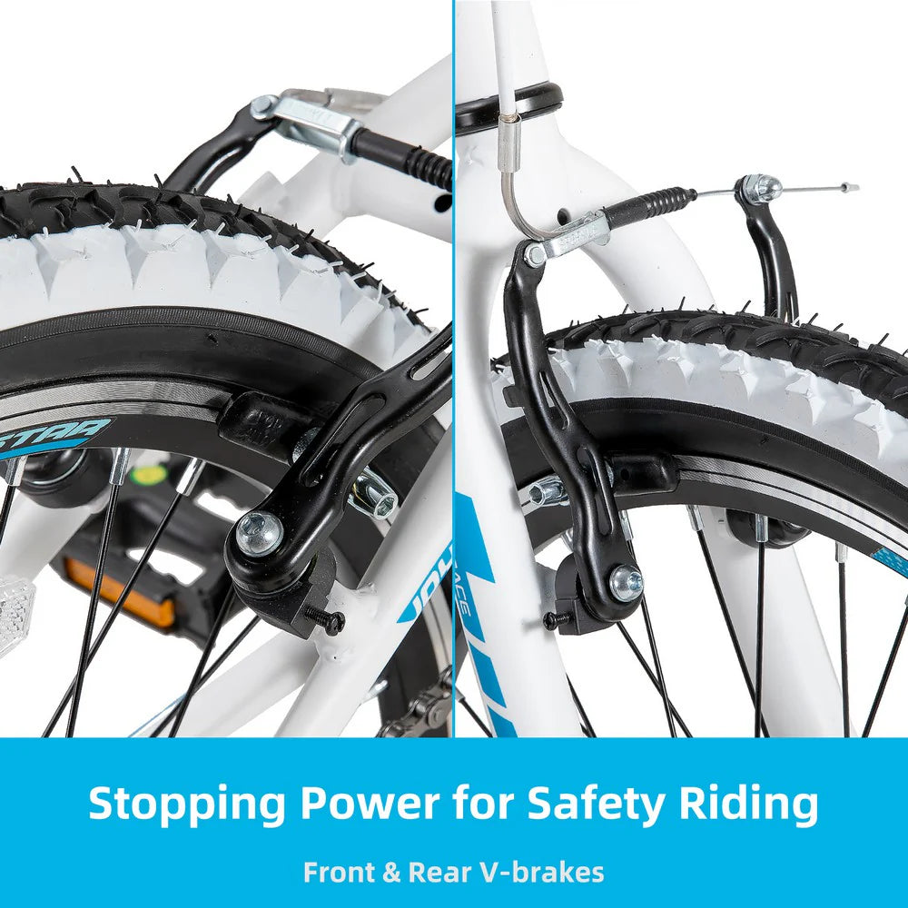 JOYSTAR Lubbock 20" 24" Kids Mountain Bike Single Speed Bicycle