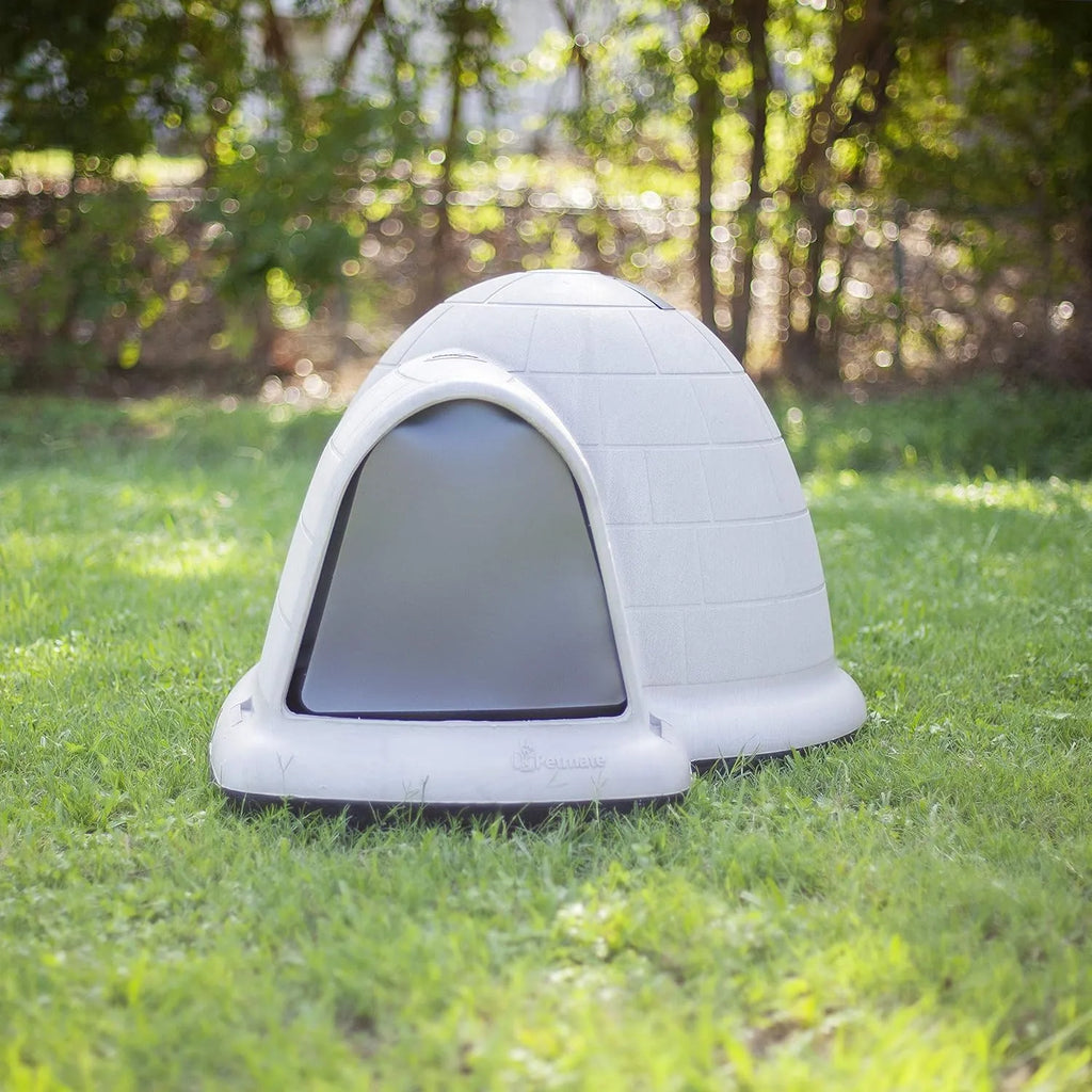 Petmate Indigo Dog House (Igloo Dog House, Made in USA with 90% Recycled Materials, All Weather Protection Pet Shelter) for XL Dogs  90 to 125 pounds, Made in USA
