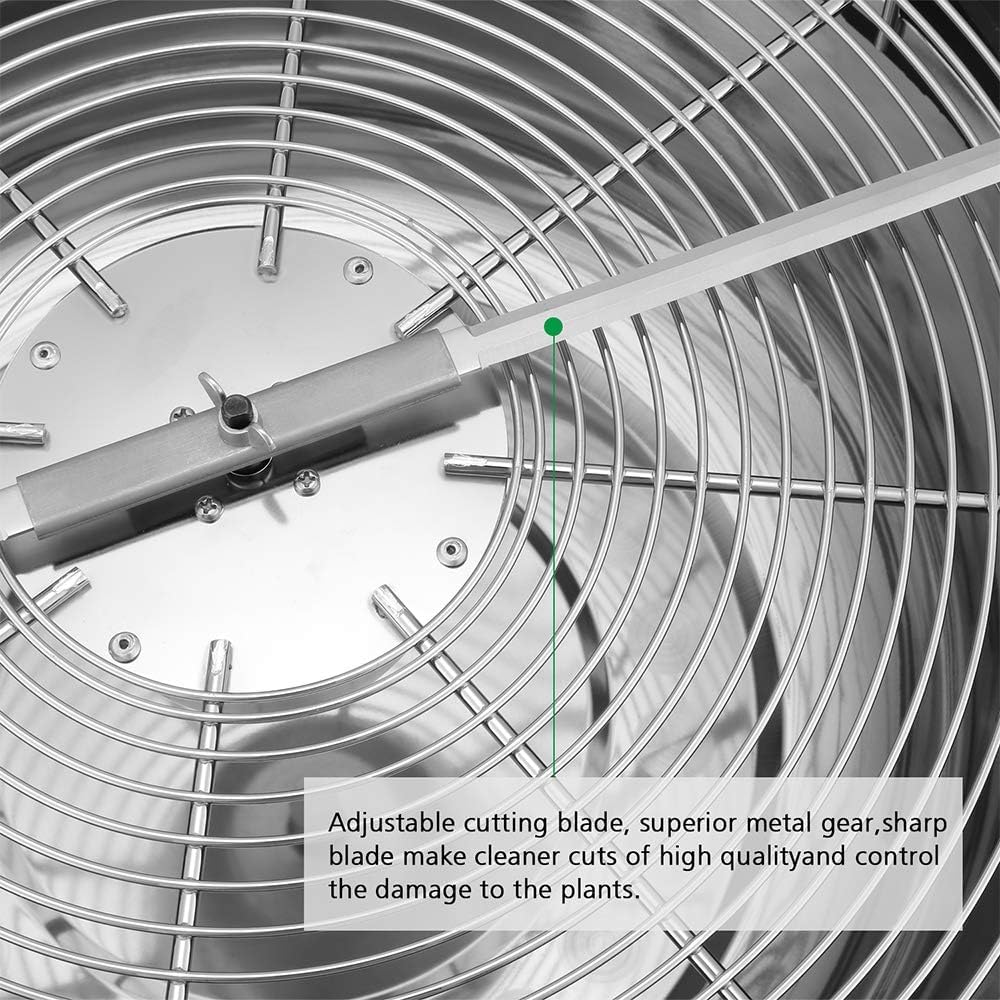 16-inch blade trimmer, using a twisted rotation cutting method, suitable for trimming plant buds and flowers. Equipped with upgraded gears, with sharp blades (2 serrated blades and 2 straight blades)1 pcs