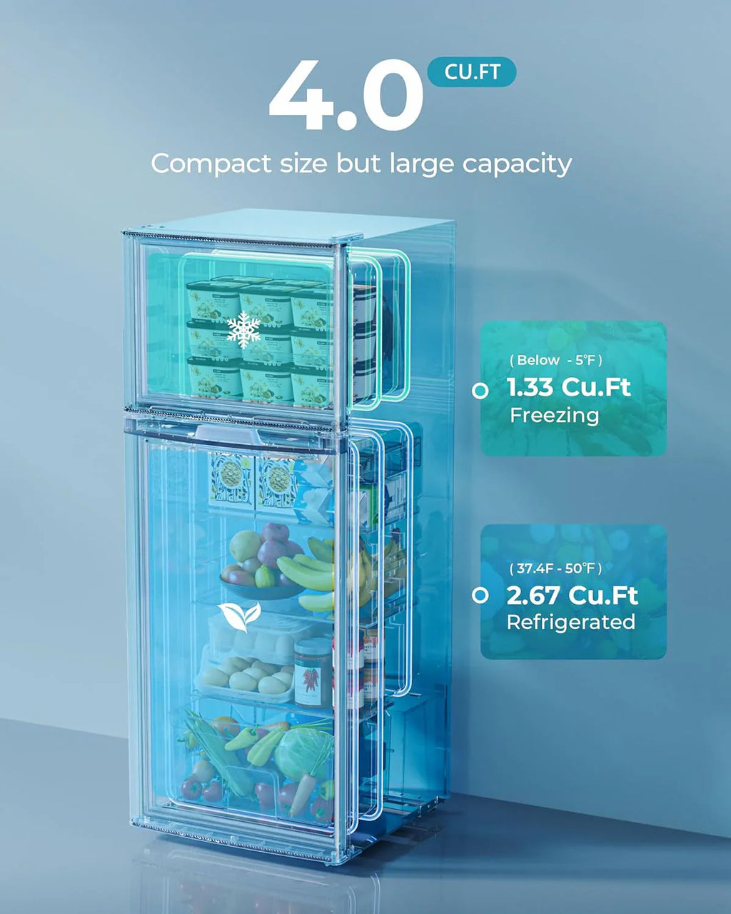 3.2 Cu.Ft Mini Fridge with Freezer 锟斤拷 2-Door Compact Refrigerator for Bedroom, Dorm, Office or Apartment, Silver3.2 Cu.Ft Mini Fridge with Freezer 锟斤拷 2-Door Compact Refrigerator for Bedroom, Dorm, Office or Apartment, Silver