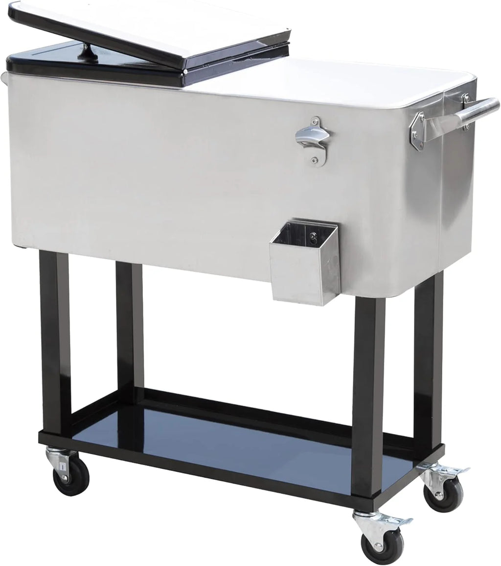 Portable Rolling 80 Quart Steel1 pcs