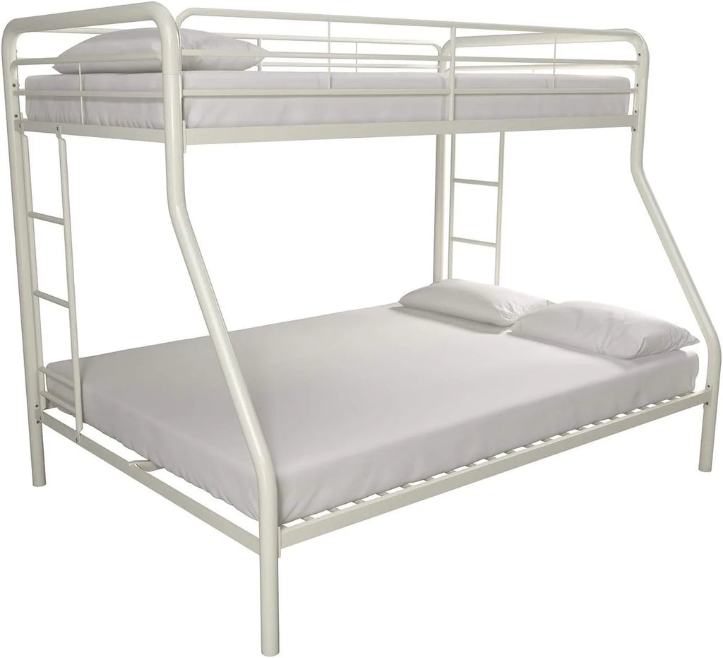 DHP Dusty Twin Over Full Metal Bunk Bed, Off White1 pcs