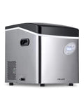 Newair Portable Ice Maker 50 lb. Daily, 12 Cubes in Under 7 Minutes - Compact Countertop Design - 3 Size Bullet Shaped Ice - for Kitchen/Office/RV/Bar - Stainless Steel