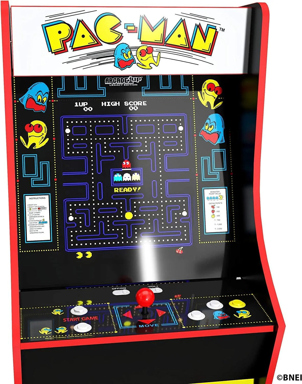 Bandai's "Pac-Man" classic version, featuring 12 games, and an arcade machine that is 4 feet in size.1 pcs