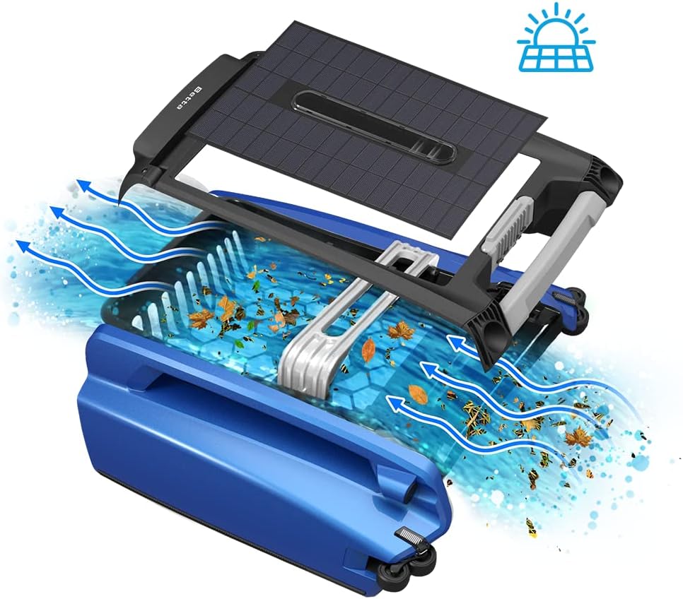 SE features a solar-powered automatic pool skimmer robot, with enhanced internal durability and a redesigned dual-salt chlorine-resistant motor (white)1 pcs