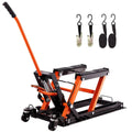 Hydraulic Motorcycle Lift Jack, 1500 LBS Capacity ATV Scissor Lift Jack, Portable Motorcycle Lift Table with 4 Wheels, Hydraulic Foot-Operated Hoist Stand for Motorcycle ATV UTV Powersports1 pcs