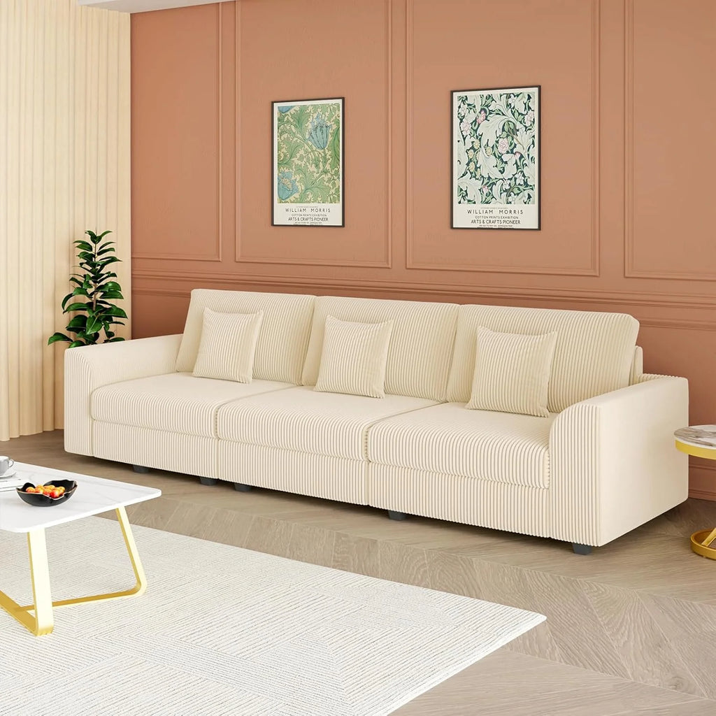 Sofa 290cm Corduroy Modular Couch(Pre-order)