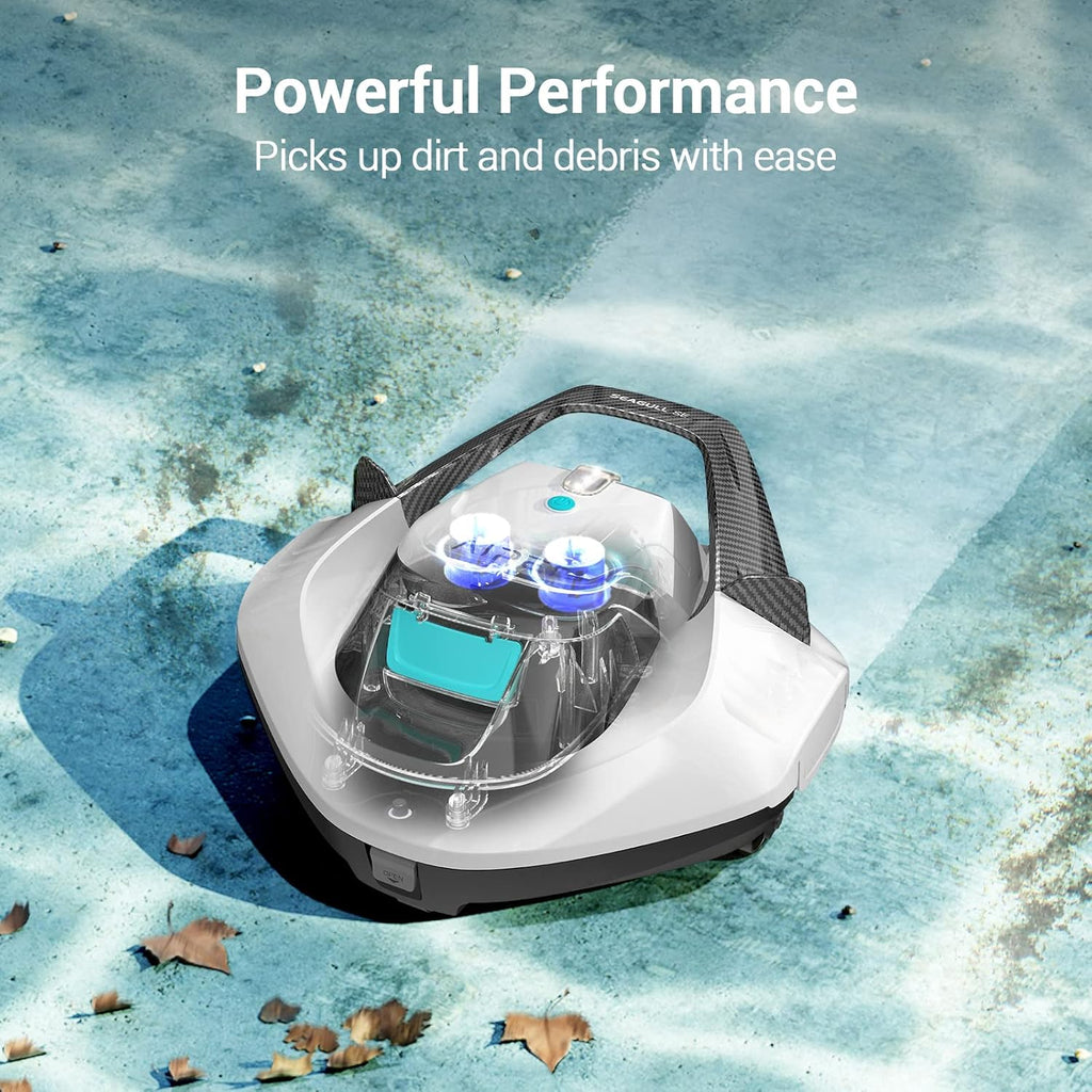 Cordless Robotic Pool Cleaner, Pool Vacuum Lasts 90 Mins, LED Indicator, Self-Parking, Ideal for Above/In-Ground Flat Pools up to 40 Feet1 pcs