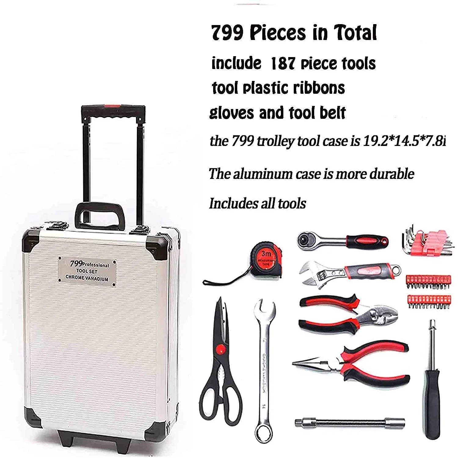 799pcs Aluminum Trolley Household Fathers