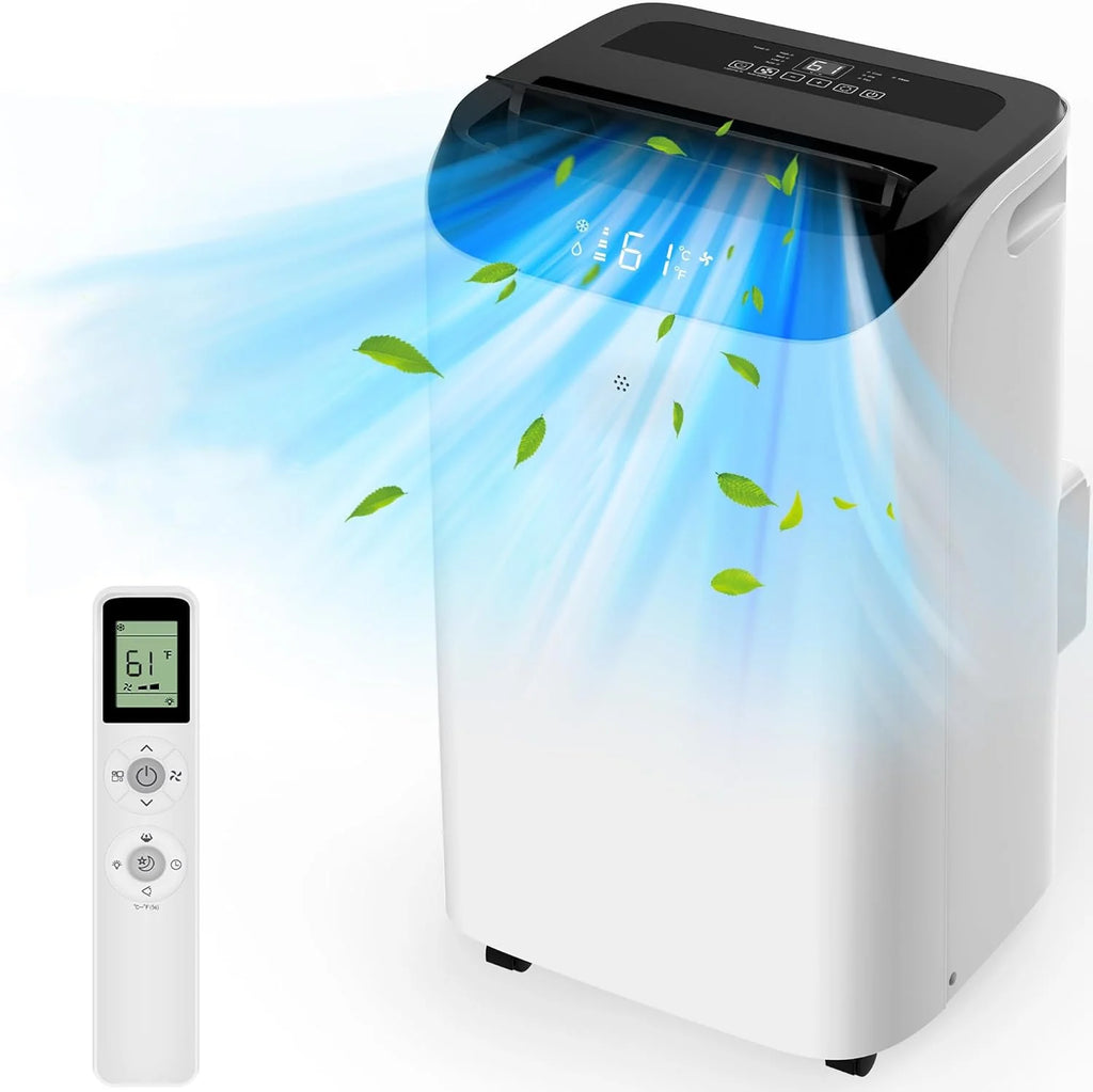 14000 BTU Portable Air Conditioners with Remote Control, 3-in-1 Free Standing Cooling AC Unit with Fan & Dehumidifier, Cools Room up to 700 sq.ft, Smart/Sleep Mode,3 Speed,Auto Swing,24H Timer
