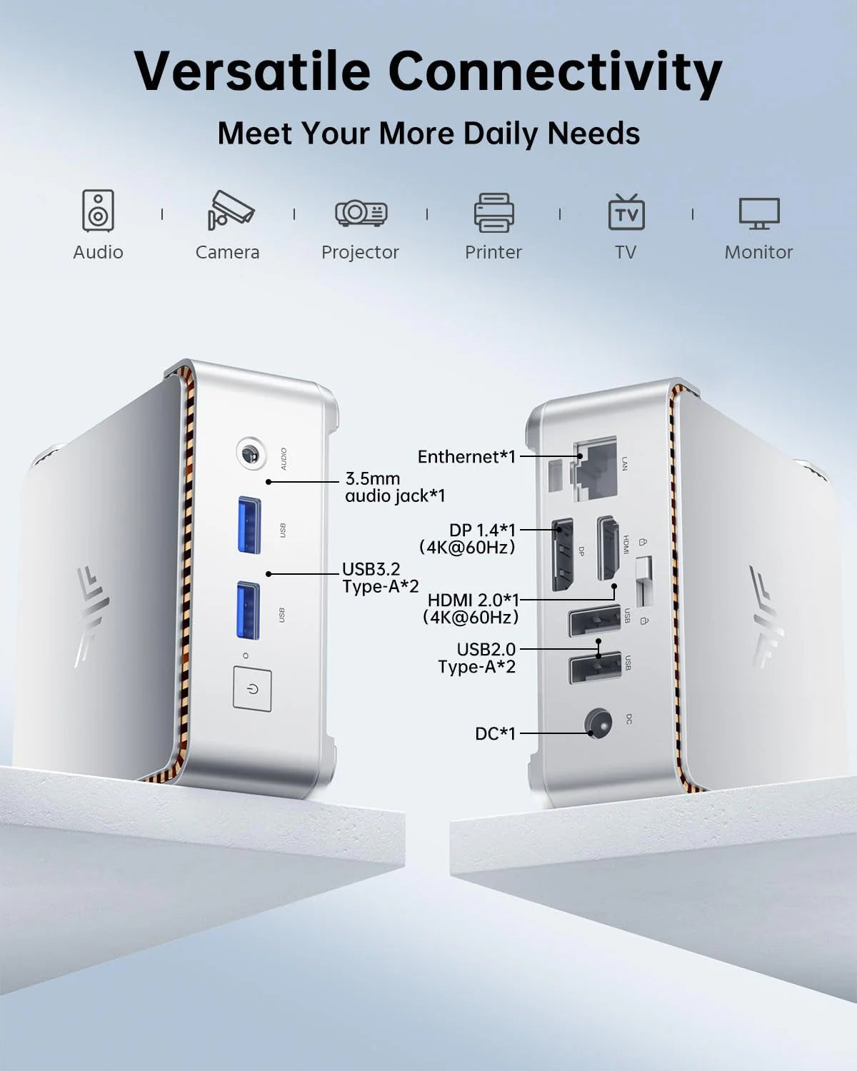 KAMRUI GK3Plus Mini PC, 16GB RAM, 512GB M.2 SSD Mini Computer