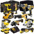 DeWalt DCK10BTSKIT1 18V 10-piece power tool set with 3 x 5.0Ah batteries and charger