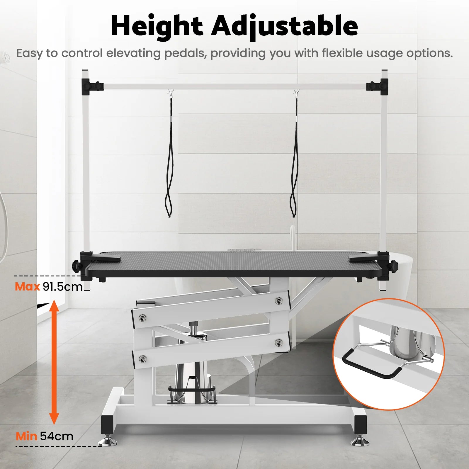Hydraulic Pet Grooming Table for Large Dogs