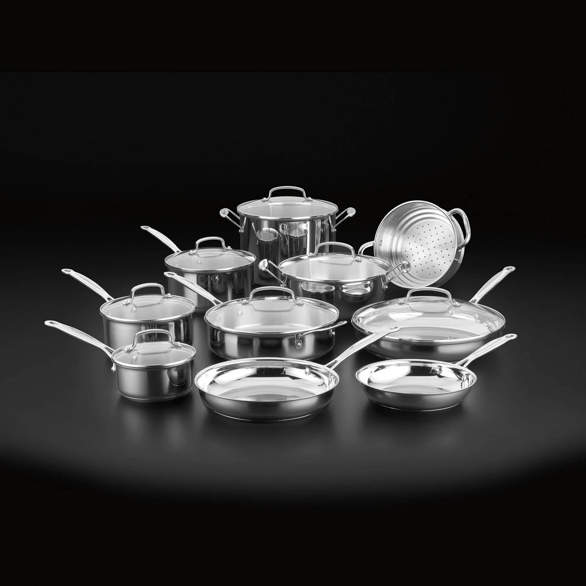 Cuisinart 17-Piece Chefs Classic Stainless Steel Cookware Set