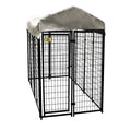4 ft. x 8 ft. x 6 ft. Welded Wire Dog Fence Kennel Kit