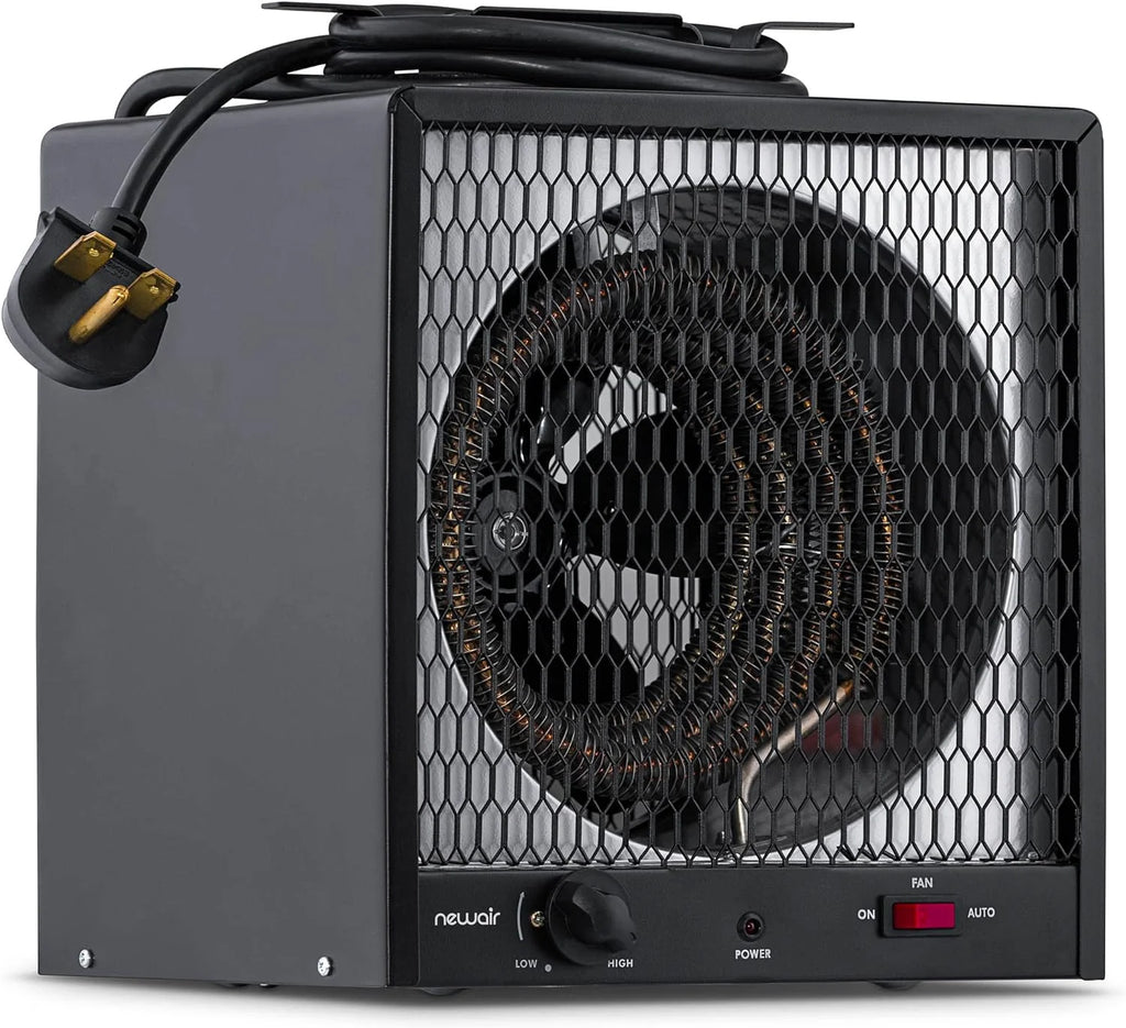 240v Portable Electric Garage Heater, Industrial Strength with Internal Thermostat and Carrying Handle, Heats 600 sq. ft. with 6-30R Plug, Perfect for Garages, Workshops and More1 pcs