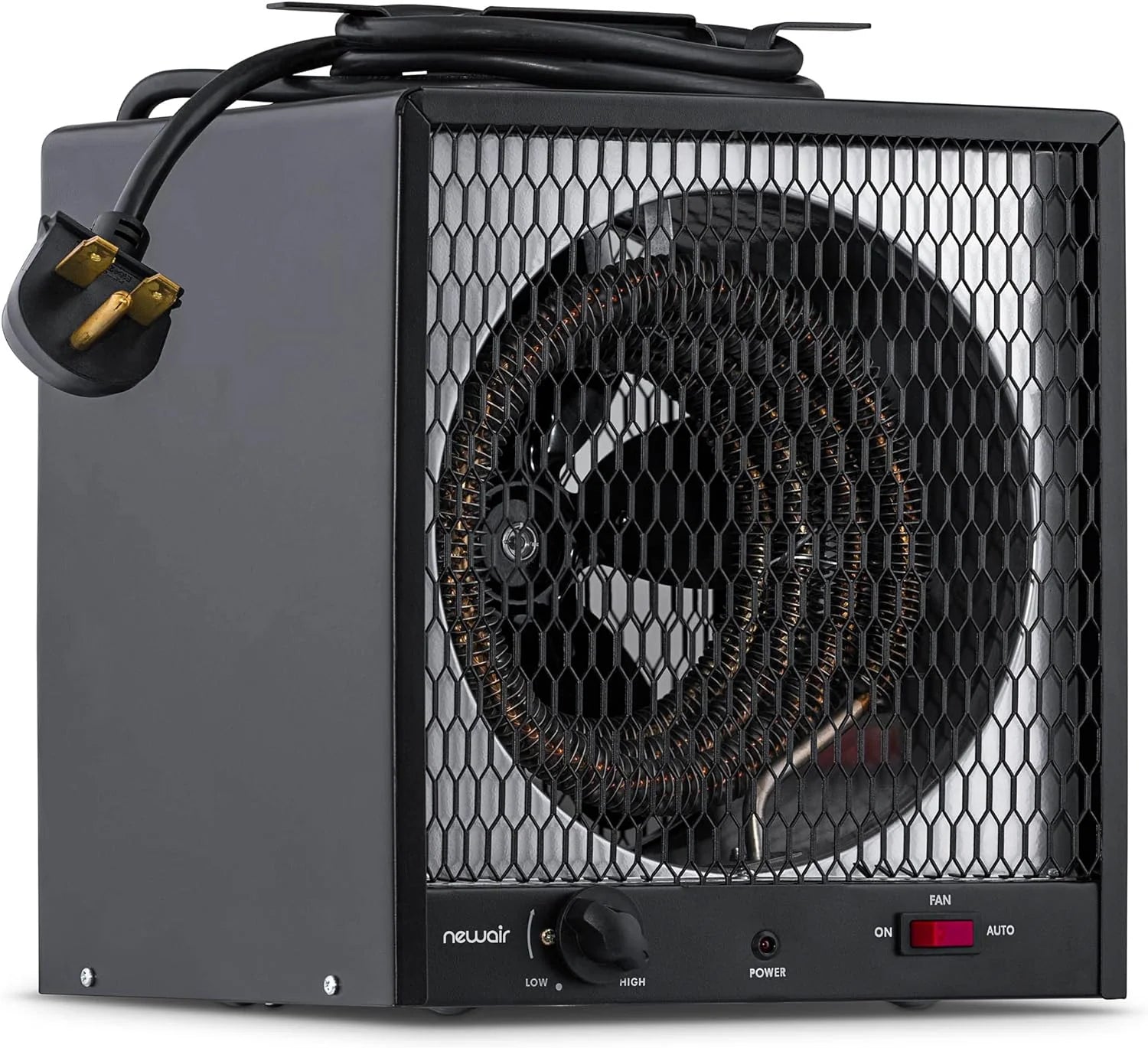 240v Portable Electric Garage Heater, Industrial Strength with Internal Thermostat and Carrying Handle, Heats 600 sq. ft. with 6-30R Plug, Perfect for Garages, Workshops and More1 pcs
