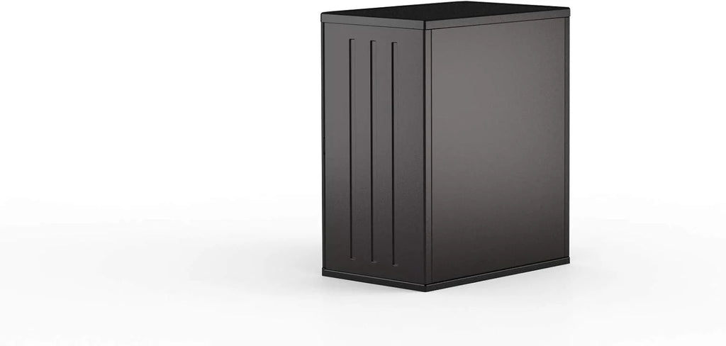 Suncast Commercial Heavy-Duty 9 Cubic Ft. Resin Storage Cabinet with Lockable Handles, Adjustable Metal-Reinforced Shelves for Garage or Workspace, Black, Made in The USA1 pcs