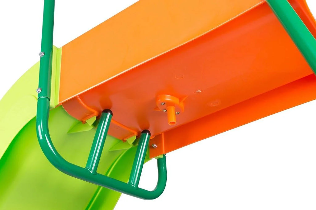 Outdoor play set: Children's slide: 10-foot independent climbing frame, swing set, jungle-style playground. The design is loved by children - ground pool slide, suitable for use in summer backyard.1 pcs