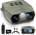Night Vision Goggles - 5K Night Vision Binoculars for Adults, 5000mAh Rechargeable Infrared Binoculars with 3'' Large Screen, 10X Digital Zoom External Flashlight for Camping1 pcs