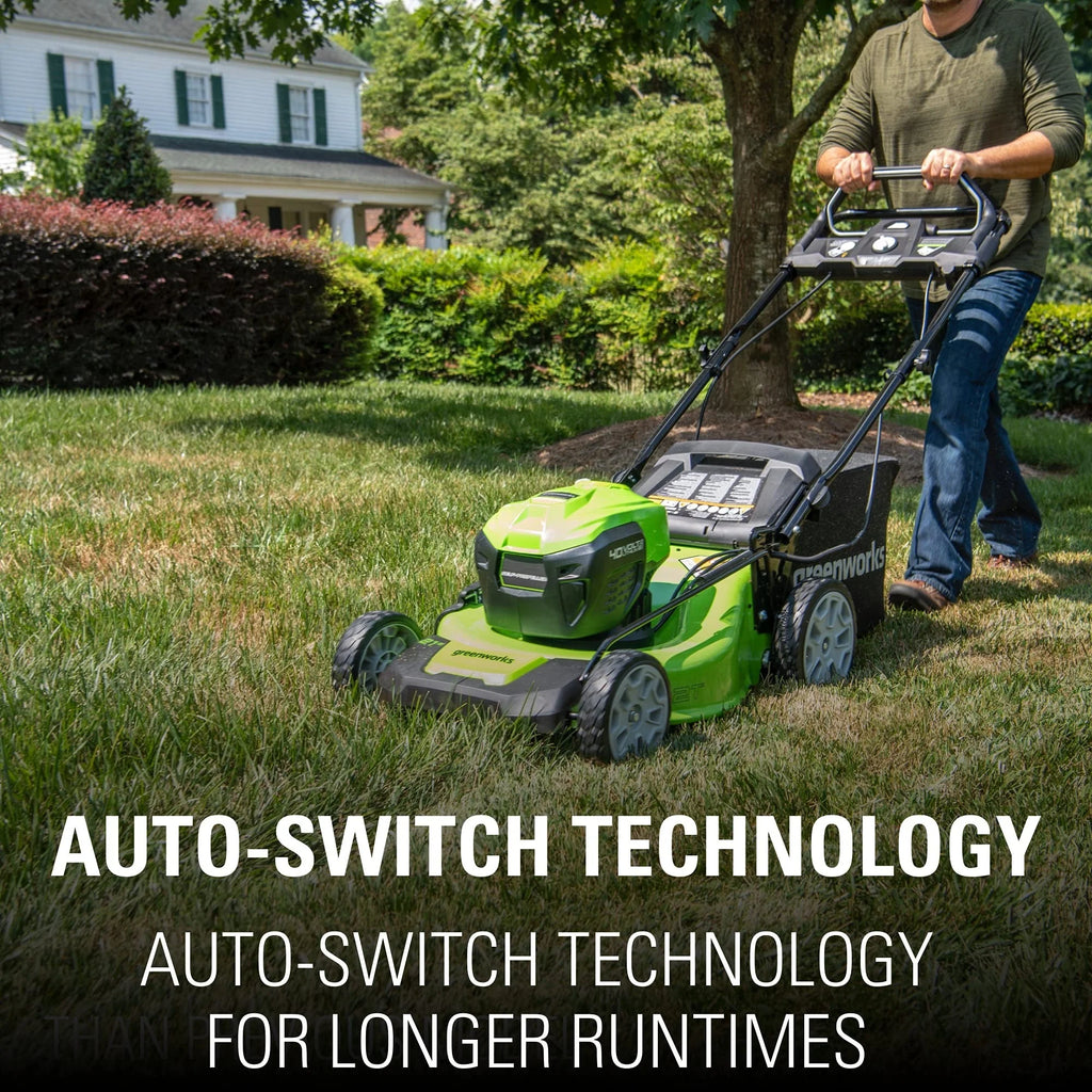 80V Battery-Powered Lawn Mower, 53 cm (21 inch), Self-Propelled, Brushless | Greenworks