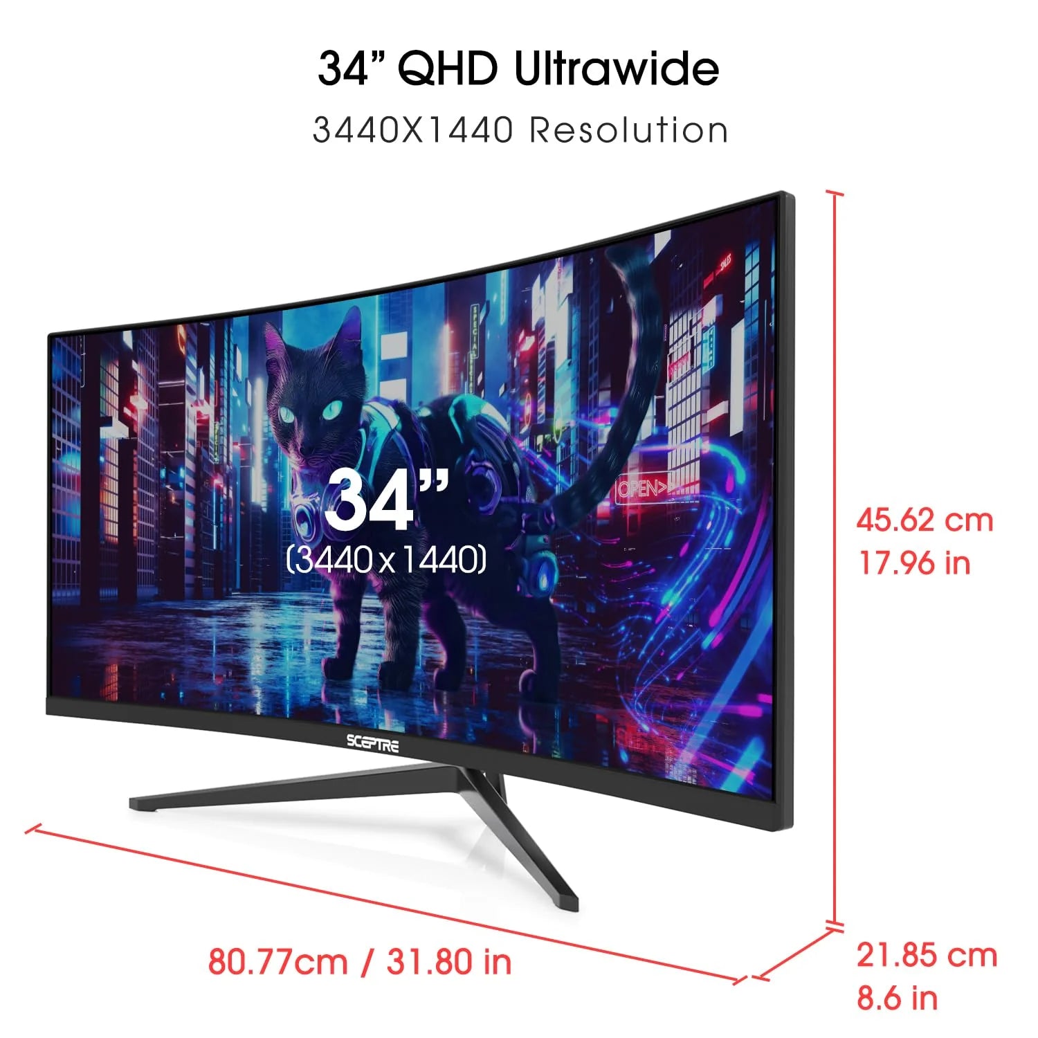 Sceptre 34 Inch 165Hz Curved Ultrawide WQHD Monitor  sgtnighsdesigns