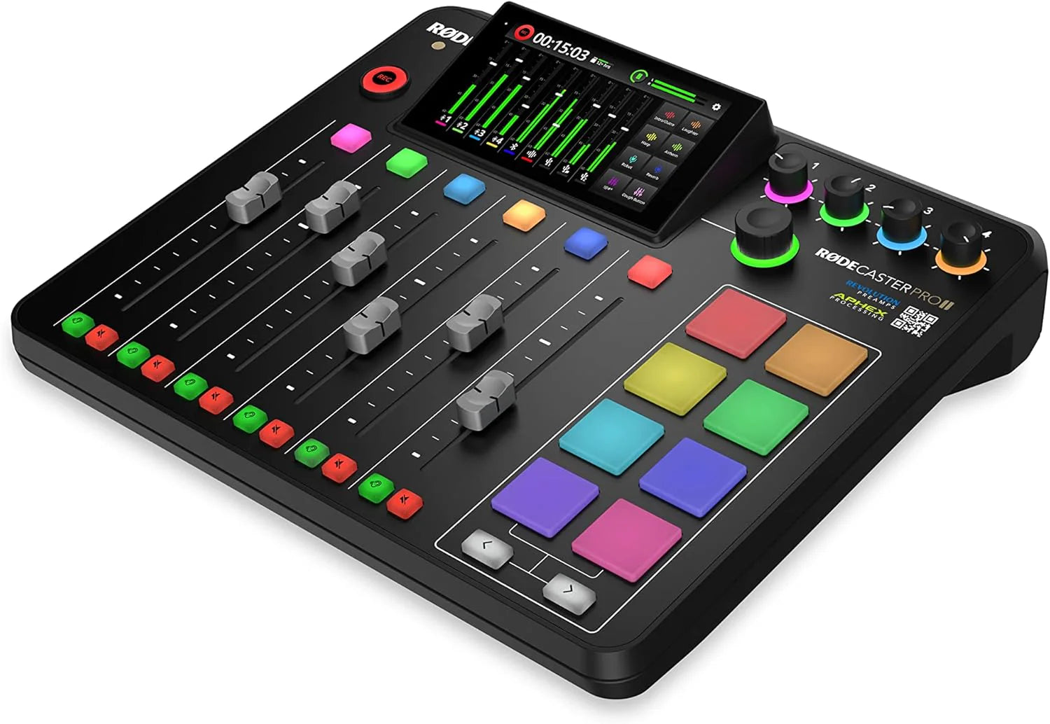 RODE RODECaster Pro II All-in-One Production Solution for Podcasting, Streaming, Music Production and Content Creation, Black1 pcs