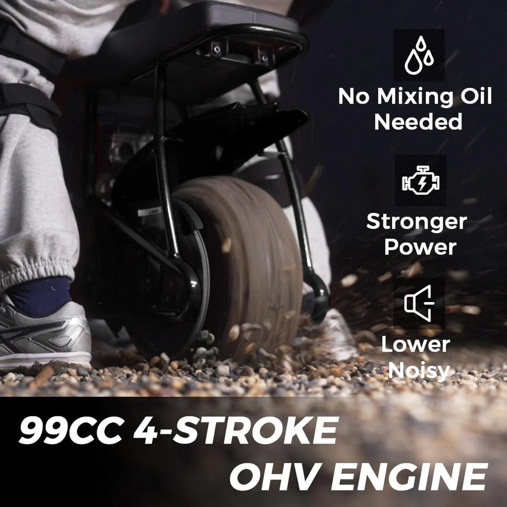 Mini Dirt Bike GMB100, 99 CC Gas Powered Mini Bike 4 Stroke 3HP, Off Road Mini Bikes for Kids and Adult, Trail Bike Up to 24 Mph, Weight Support Up to 185 LBS (Black)1 pcs