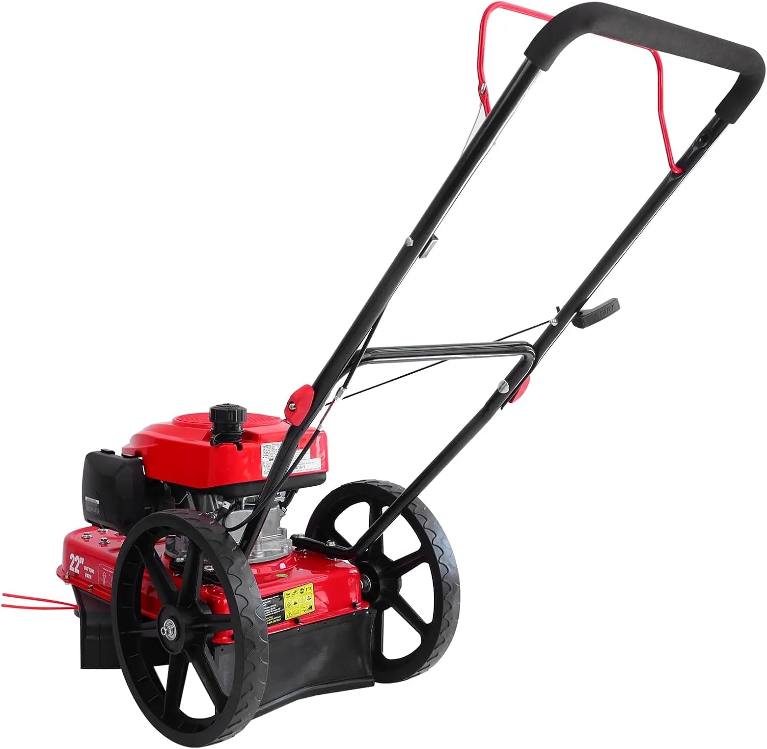 Walk Behind String Trimmer Mower, 22-Inch 161cc 4-Stroke Engine with High Wheel1 pcs