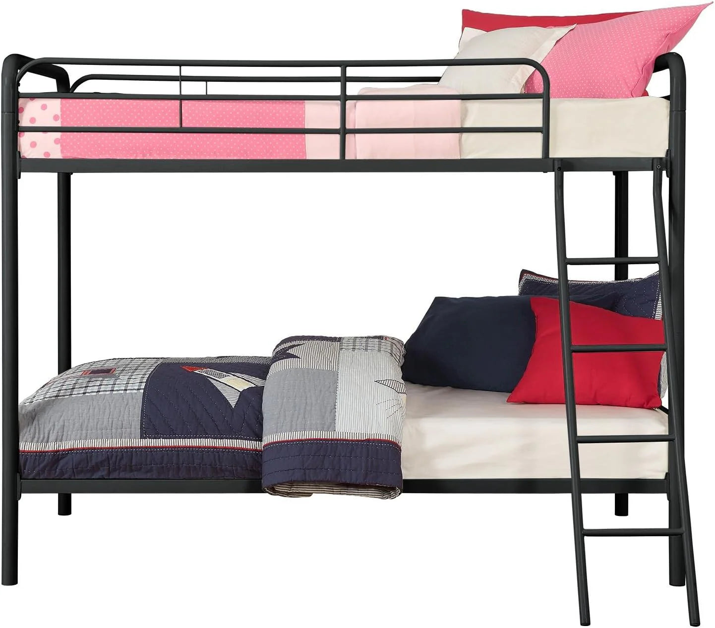DHP Dusty Twin Over Full Metal Bunk Bed, Off White1 pcs