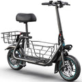 Electric scooter for adults with large center basket