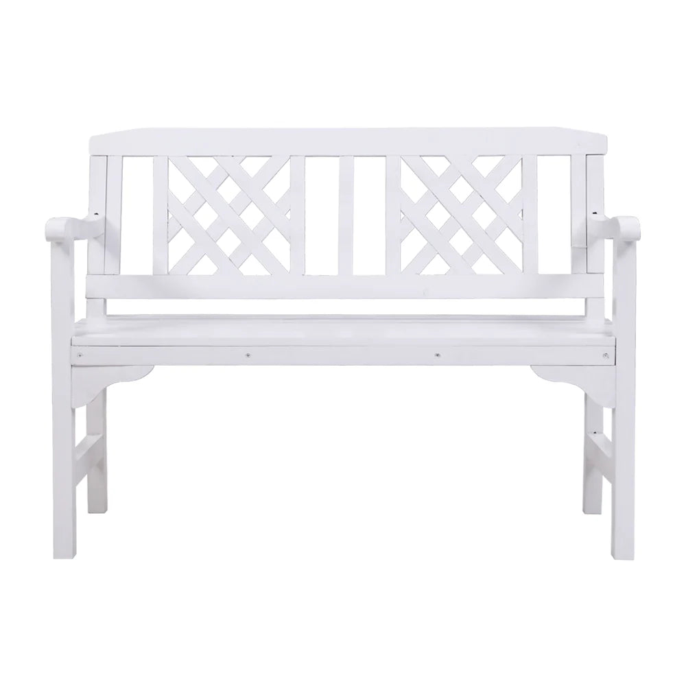 Handcrafted Wooden Garden Bench 2 Seat Weather-Resistant - Gardeon